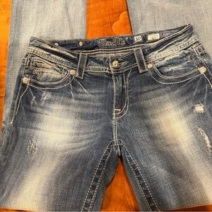 Miss Me Distressed Blue Boot Cut Jeans